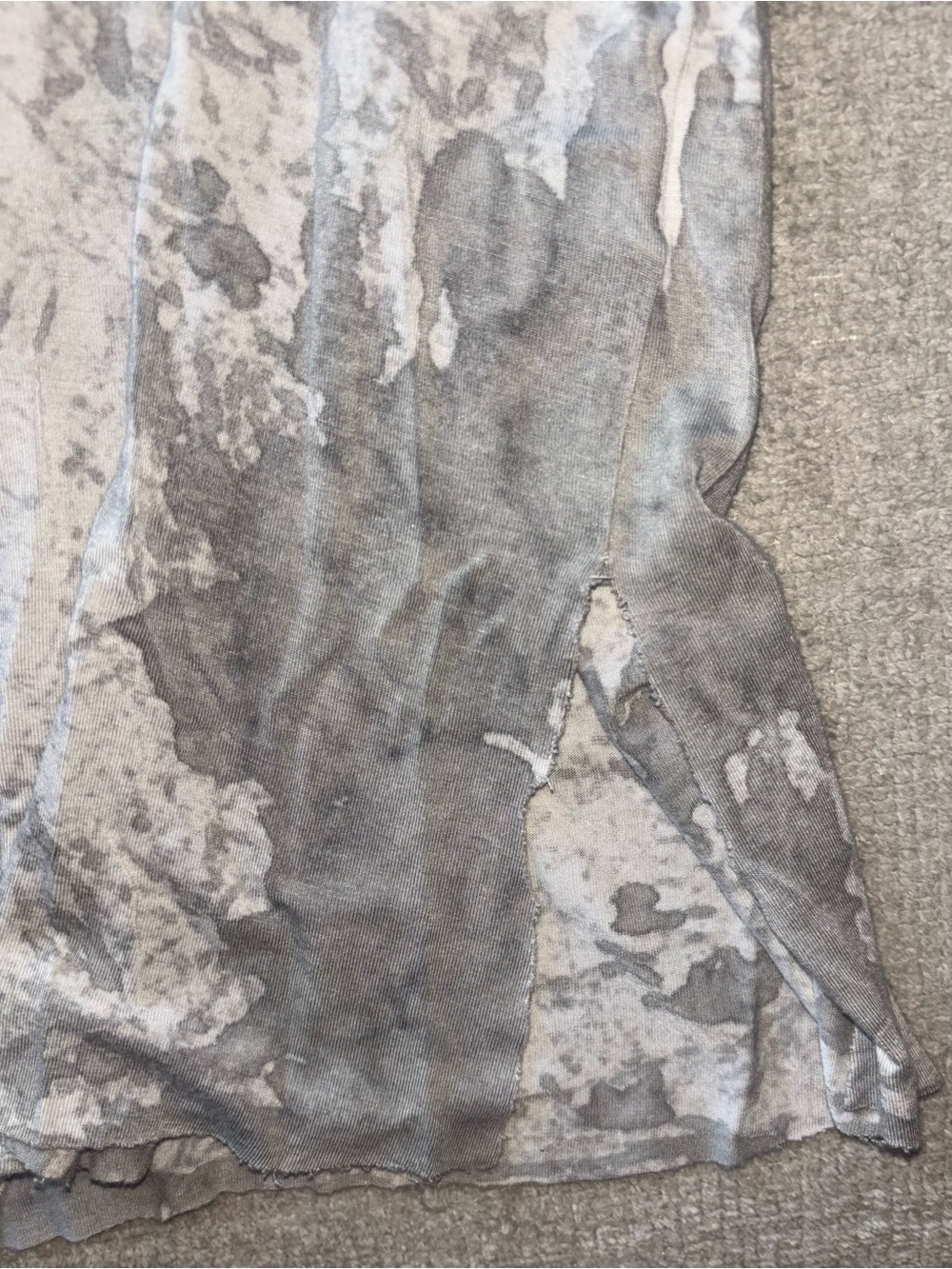 American Eagle Gray Stonewash Ladder Back Tank Top XS | Boho Festival Flowy Tank - Picture 3 of 5